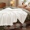 White Throw Blanket for Couch - Cozy Soft Blankets for Women, Cute Small Fleece Throws for Girls, House Bedroom Decor Aesthetic Gift for Women, Off White, 50x70 Inches